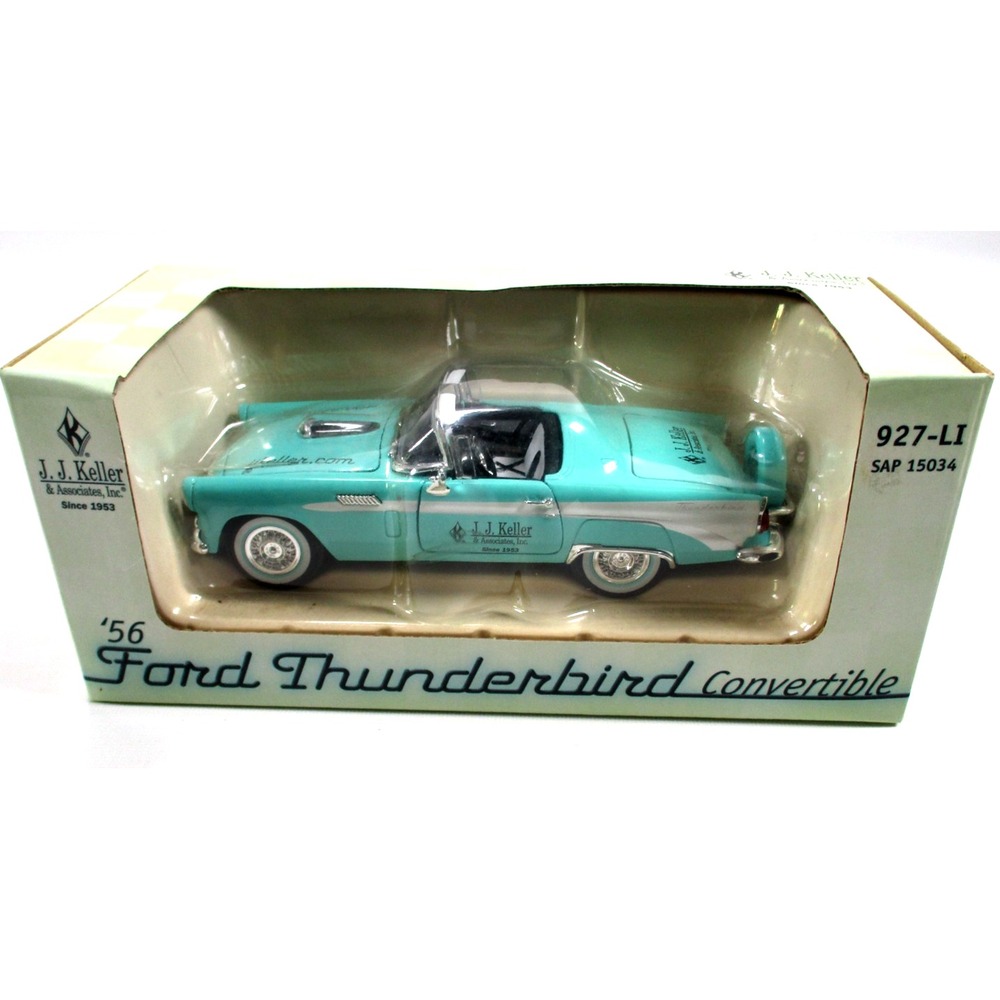 J. J. Keller 1956 Ford Thunderbird Convertible 1:24 Diecast NEW in Box